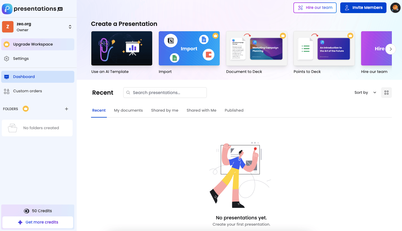 presentation.ai kullanımı