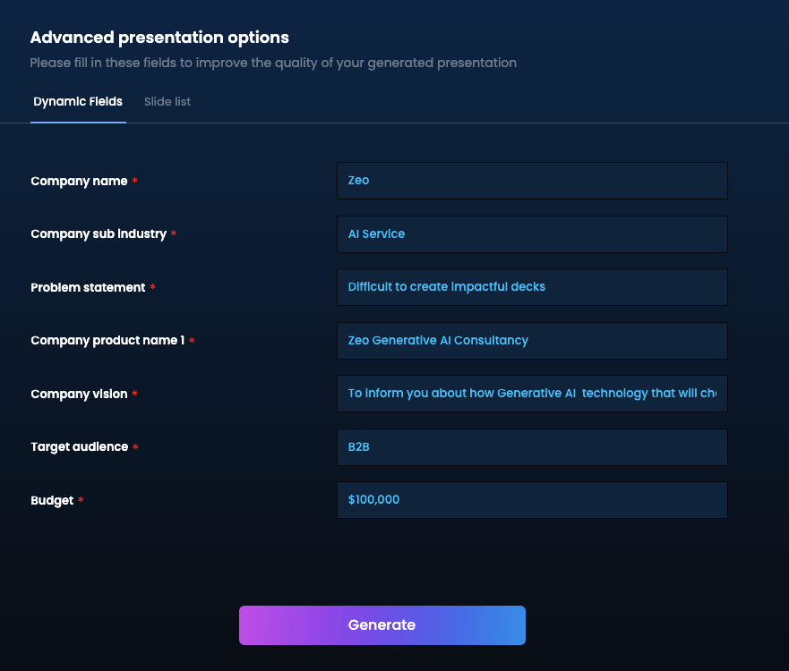 presentation.ai kullanımı