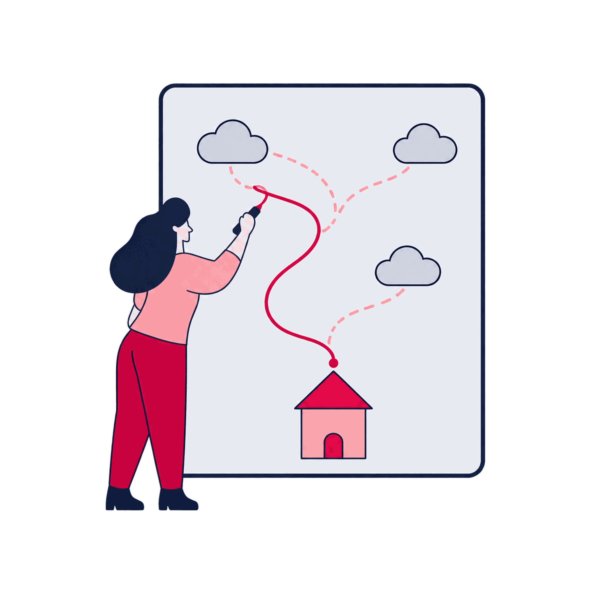 A Zeo engineer redrawing a tracking route from third-party clouds to a first-party home