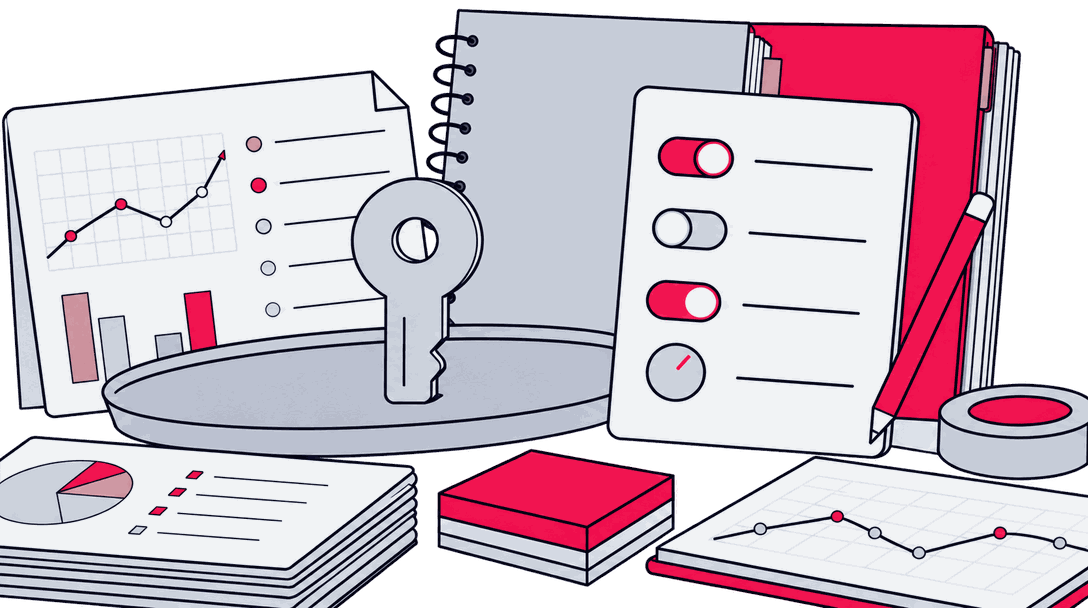 A configured property's settings handed over on a tray with a settings card