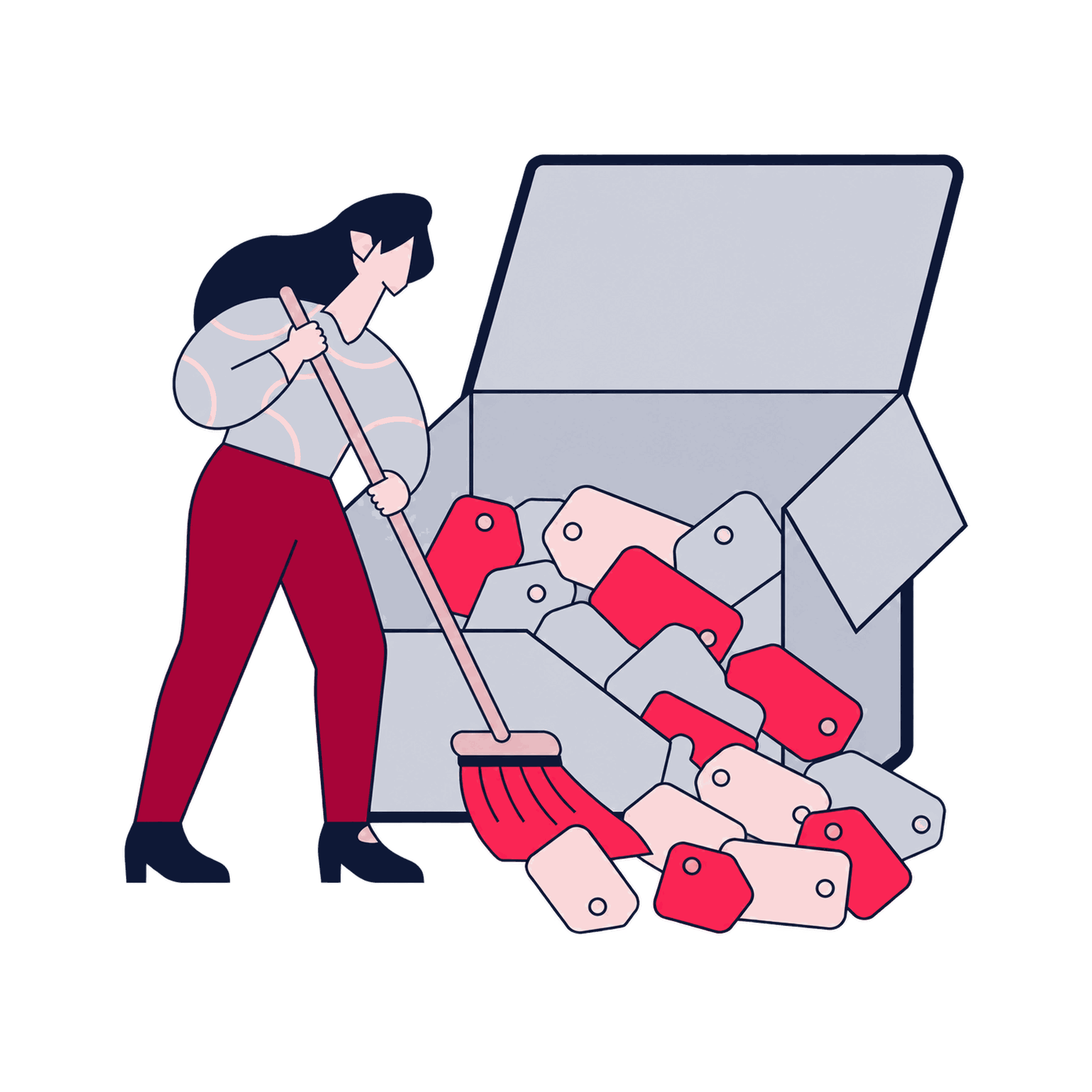 A Zeo specialist sweeping obsolete tags out of an open GTM container