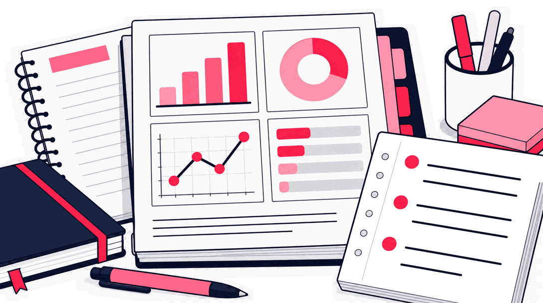 A finished dashboard handed across a desk with a usage note