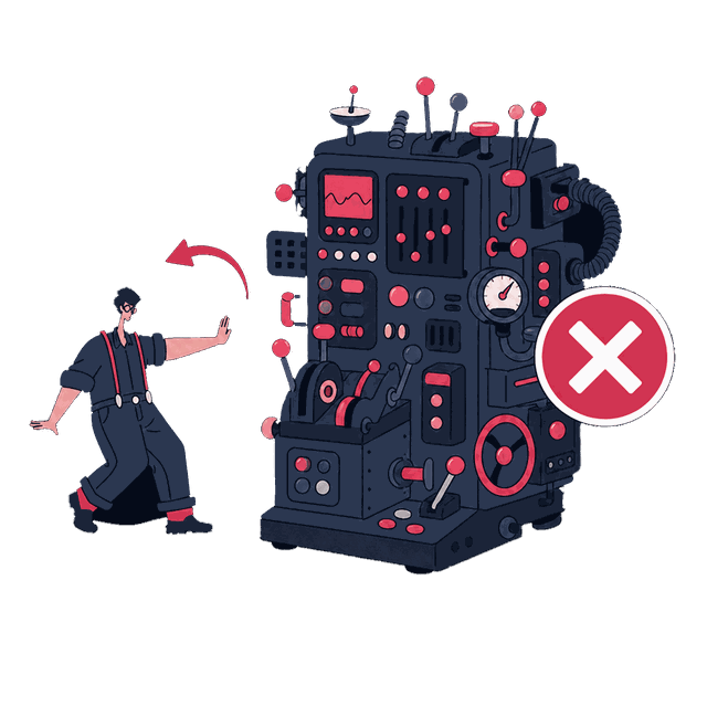 A team redirecting away from a content program that does not fit