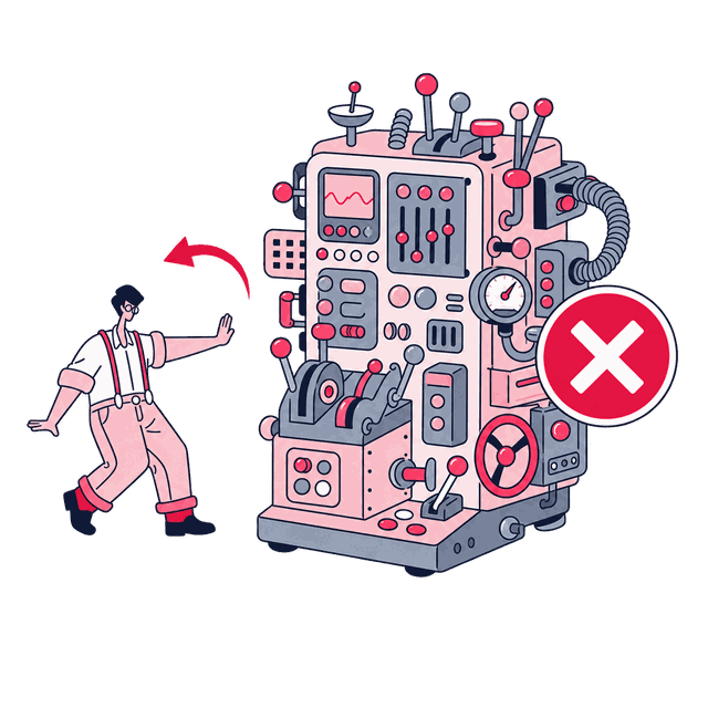 A team redirecting away from a content program that does not fit