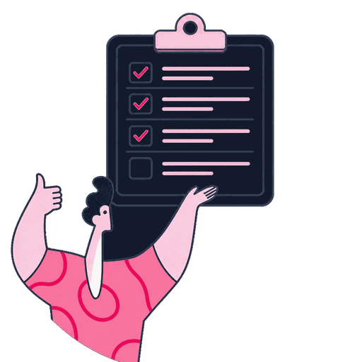a quality checklist with ticks