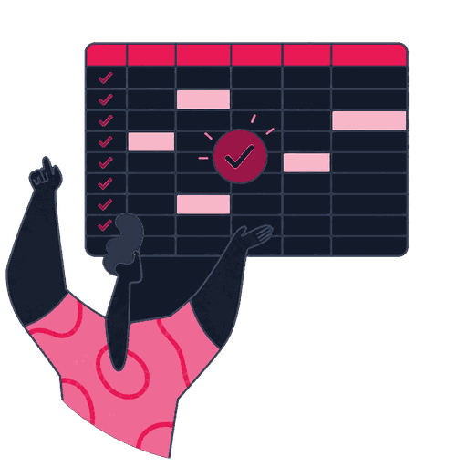 an editorial calendar grid