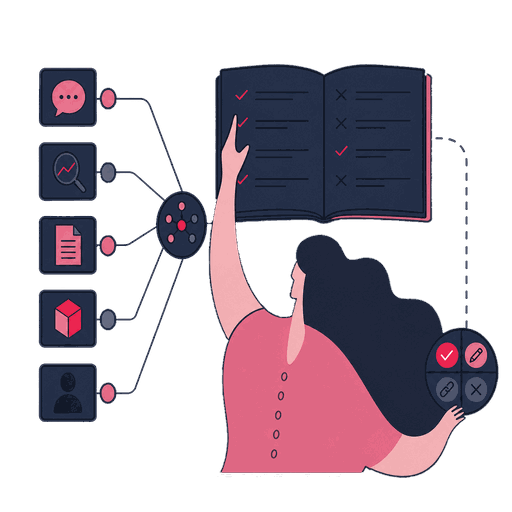 a style guide with marked rules