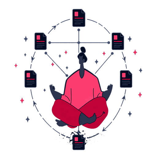a topic cluster map with linked nodes