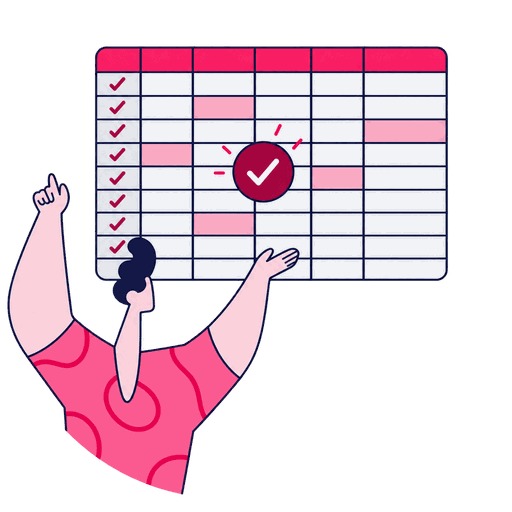 an editorial calendar grid