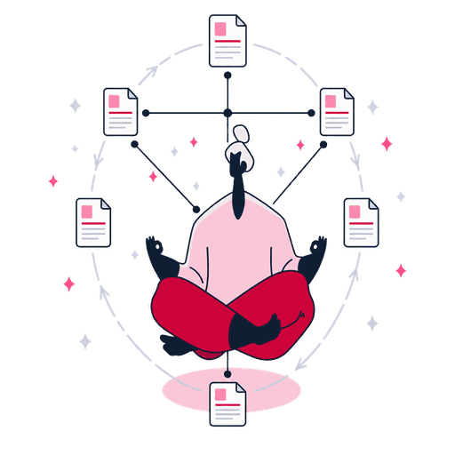 a topic cluster map with linked nodes