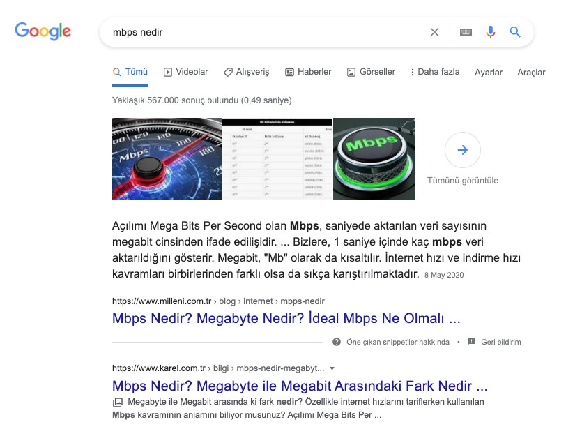 Featured snippets
