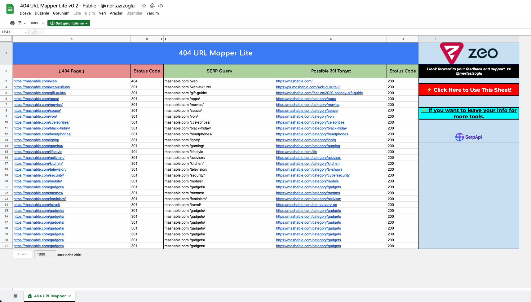 404 url mapper lite3