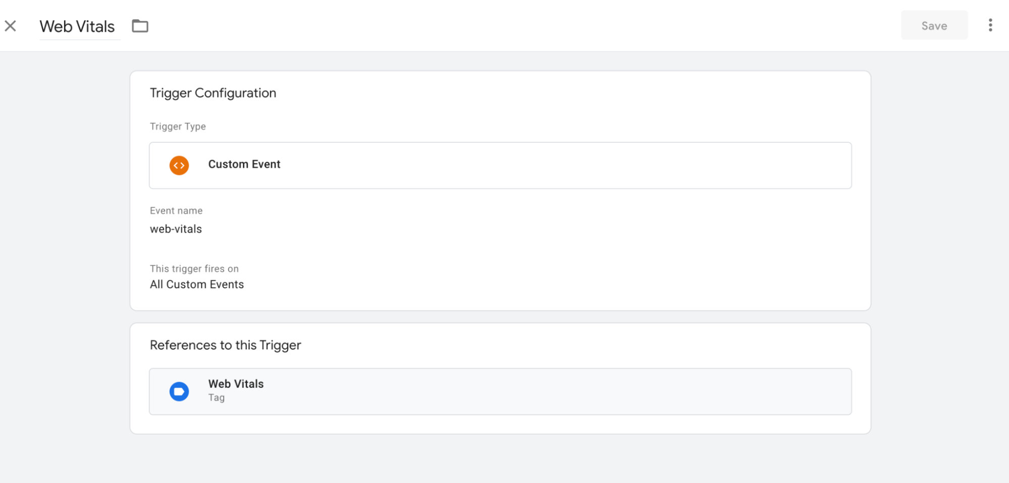 Web vitals metrikleri gtm4