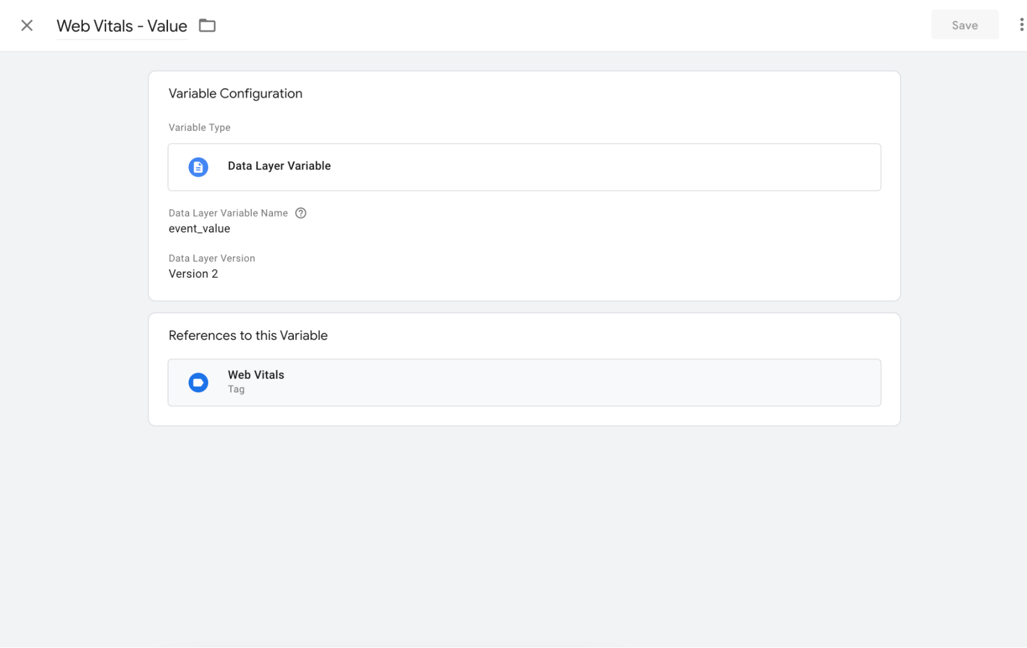 Web vitals metrikleri gtm5