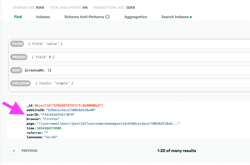 How to send user id to google analytics 4 mongo