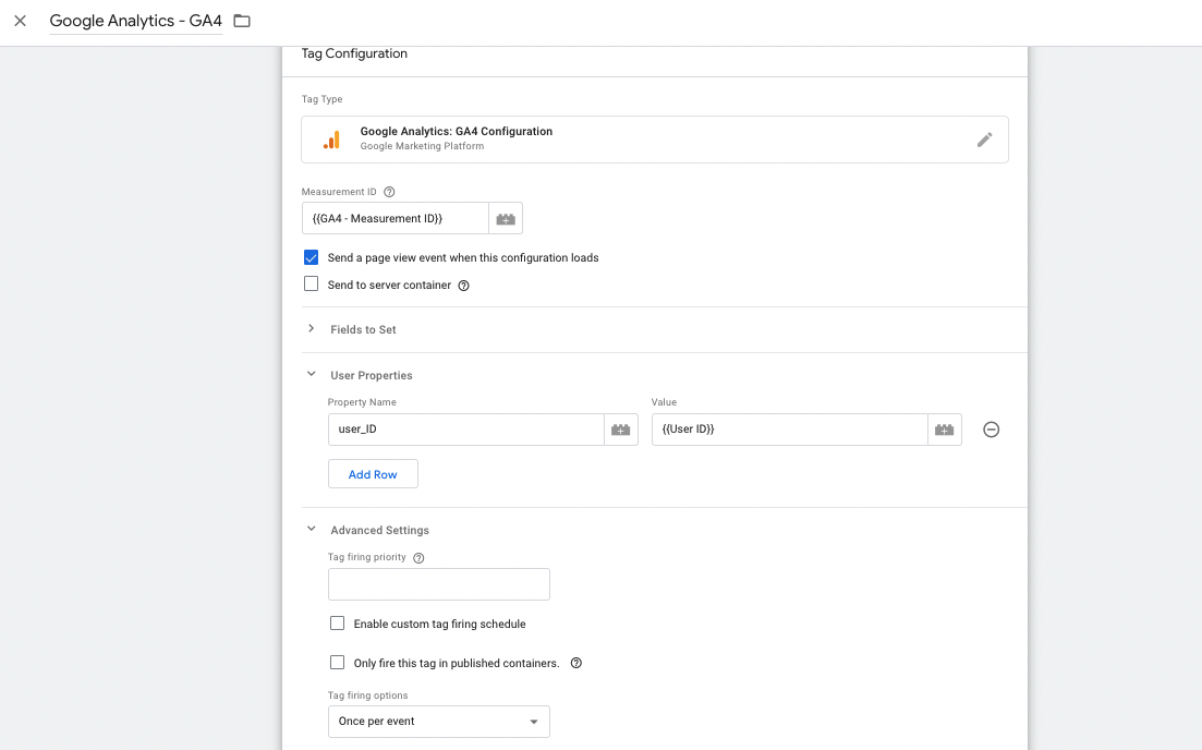 How to send user id to google analytics 4 user id define