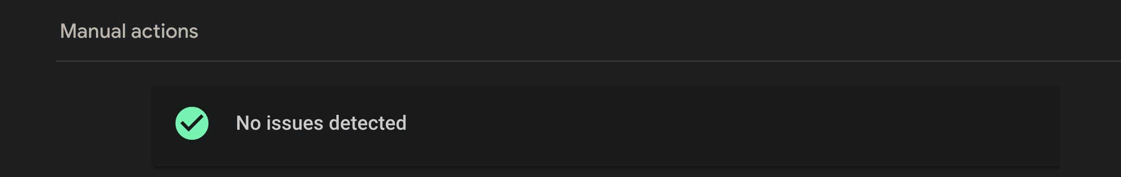 Search console no issues